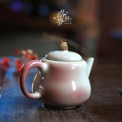 器世界 精品钧窑茶具 #钧瓷瓢瓜壶# 茶壶 收藏品--器世界省级工艺美术